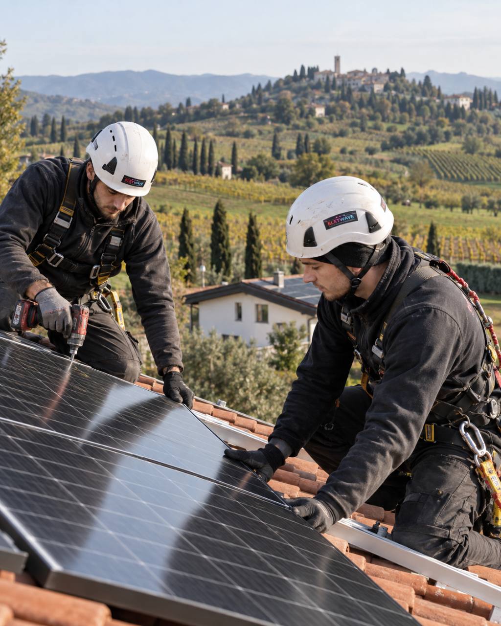 Installazione di moduli fotovoltaici